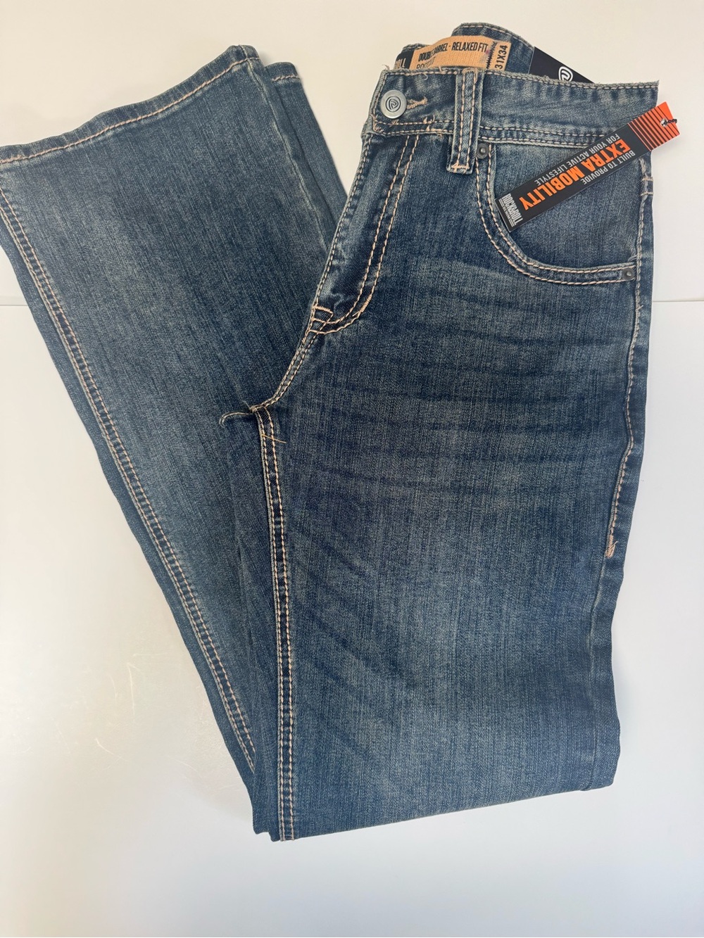 NWT! Rock & Roll Denim Men's Double Barrel Relaxed Boot Cut Jeans 31x34